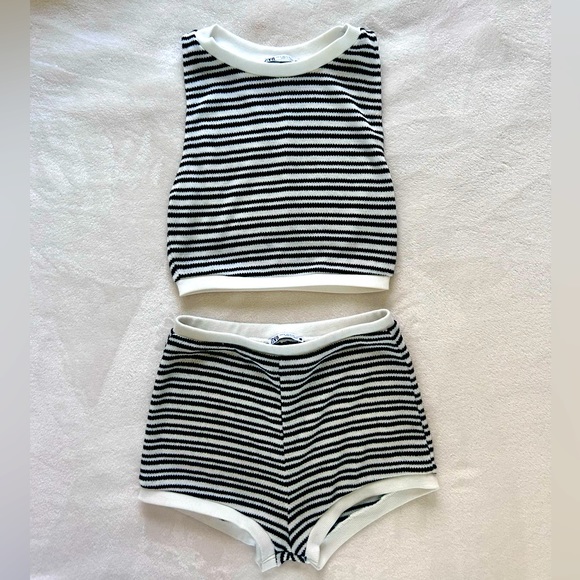 Zara Tops - Cutest striped Zara Set small top and medium shorts